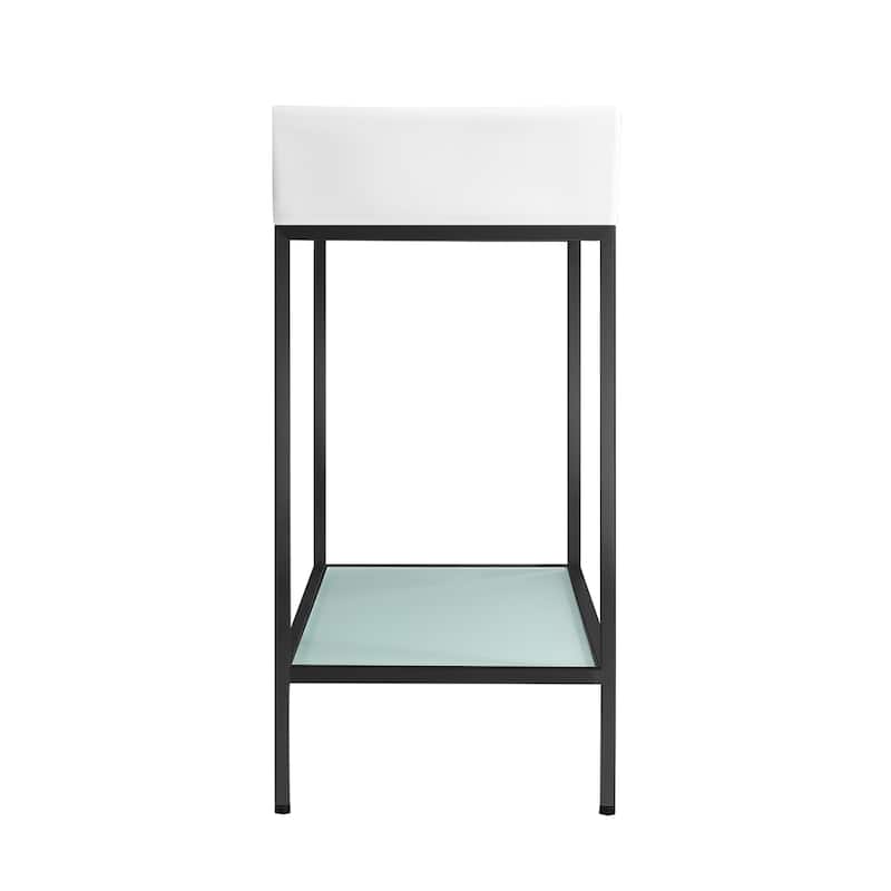 Pierre Metal Freestanding Single Sink Bathroom Vanity