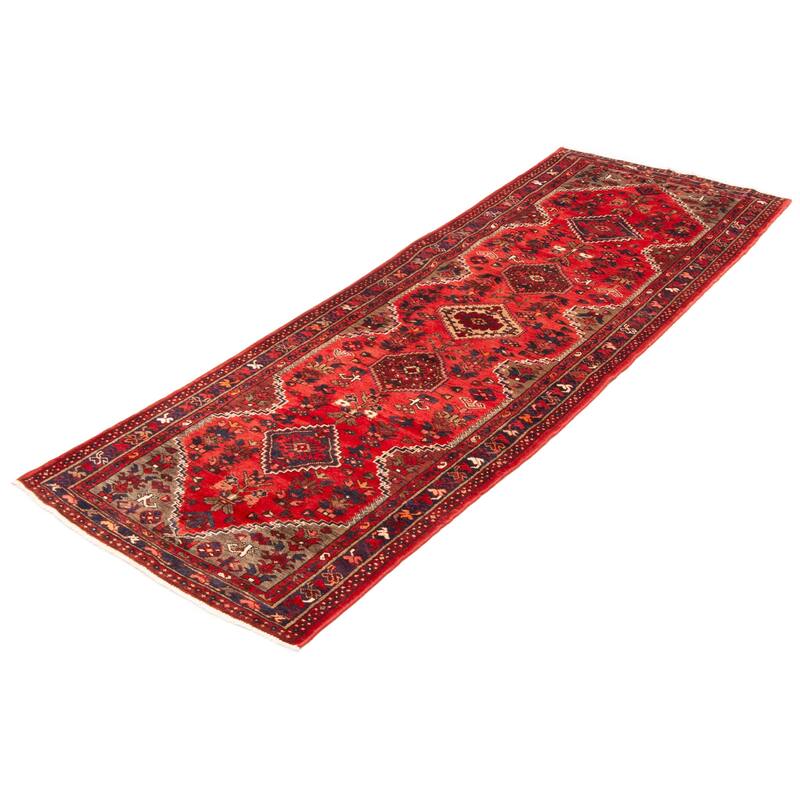ECARPETGALLERY Hand-knotted Anadol Red Wool Rug - 3'5 x 9'7