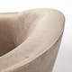preview thumbnail 4 of 12, Giles Taupe Velvet Wrap w/ Brass Metal Base Accent Chair - 29.5L x 28.7W x 29.5H