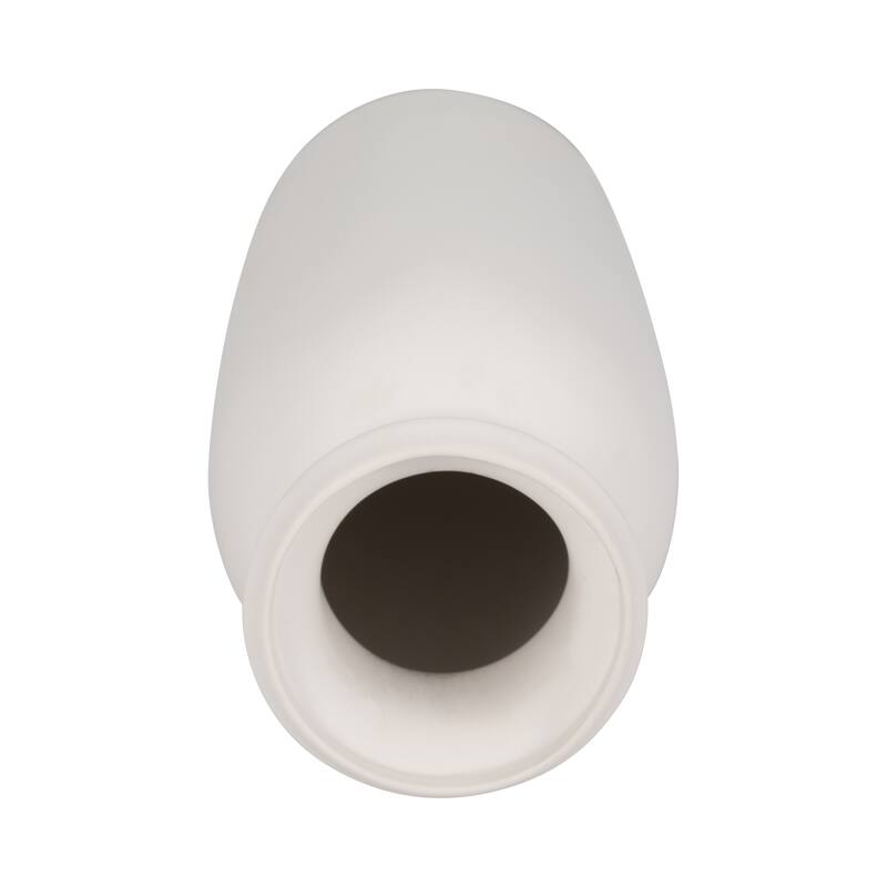 Sagebrook Home White Solid Color Ceramic Tall Slim Vase