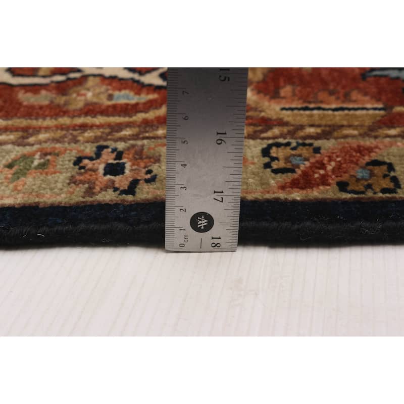 ECARPETGALLERY Hand-knotted Jules Sultane Dark Navy Wool Rug - 7'11 x 9'8