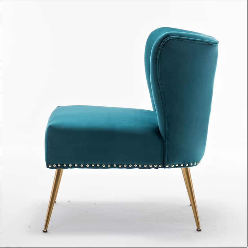 Corisha 25"W Velvet Armless Accent Chair