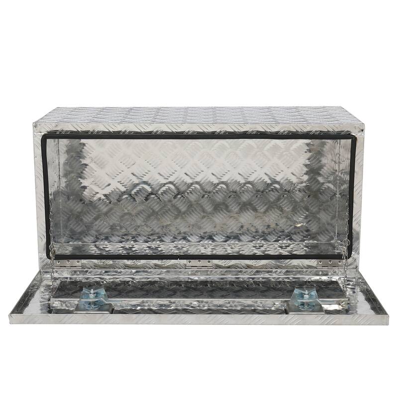 36" Aluminum Under Body Toolbox 5 Bar Tread Silver - N/A