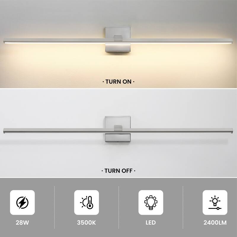 Modern Vanity Lighting Fixtures 24/32/39'' Bathroom Vanity Lights Over Mirror Wall Sconce for Bathroom