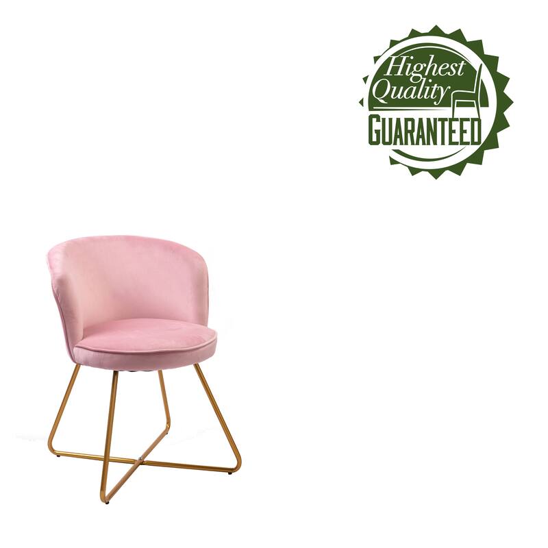 Porthos Home Orry Dining Chair, Velvet Upholstery, Gold Dipped Metal Legs