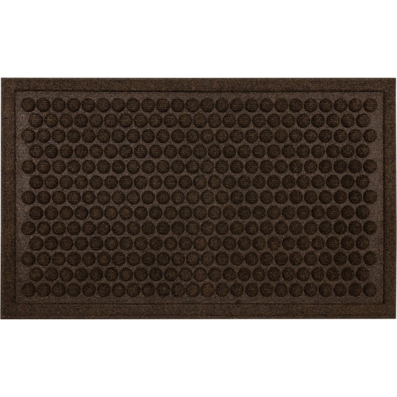 Mohawk Home Dots Impressions All Weather Recycled Rubber Door Mat - 1'6" x 2'6" - Chocolate