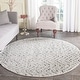 preview thumbnail 7 of 42, SAFAVIEH Adirondack Isabelle Chevron Distressed Rug 4' Round - Ivory/Charcoal - Round