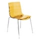 preview thumbnail 4 of 36, LeisureMod Astor Plastic Chrome Base Dining Side Chair Transparent Orange