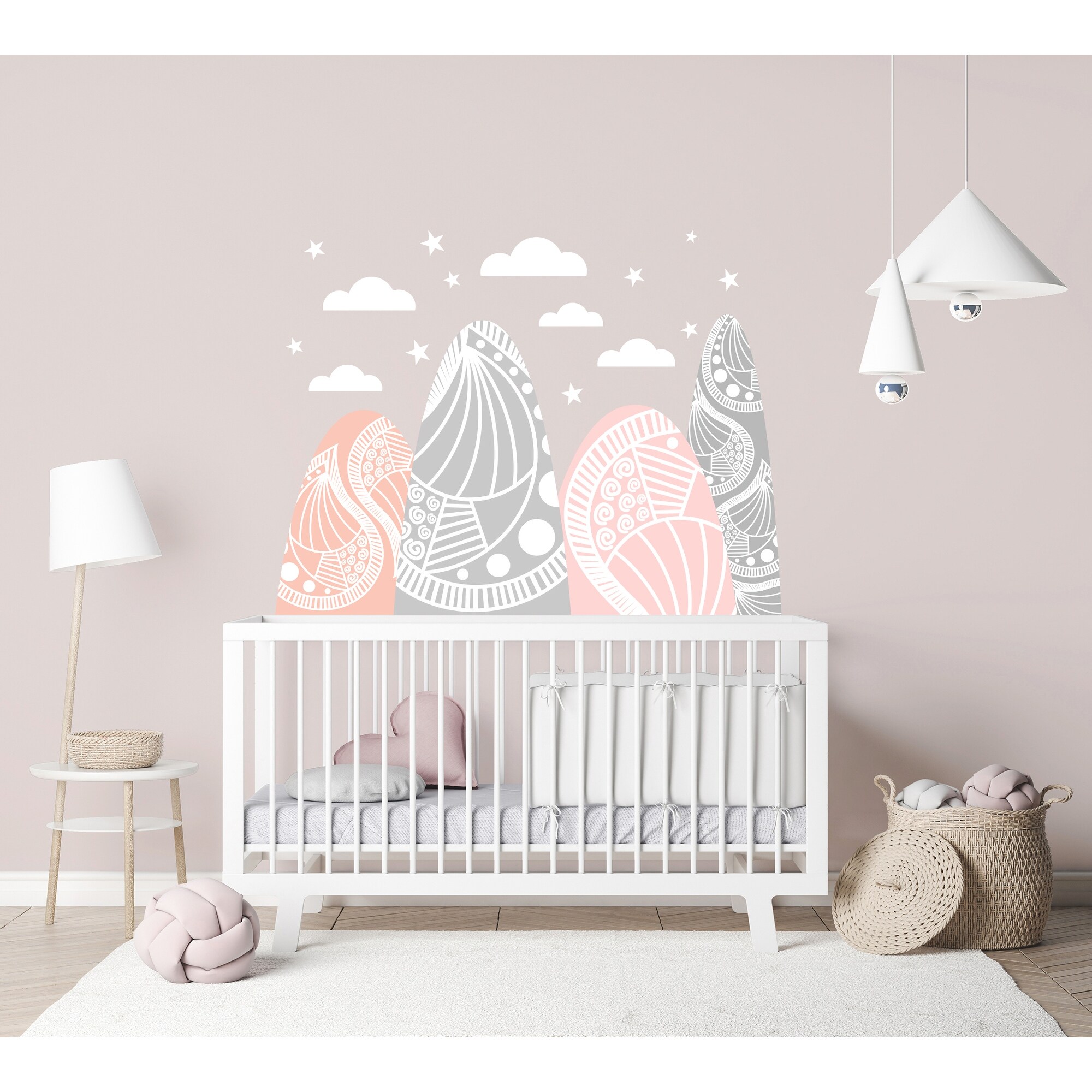 Mountains Wall Decal Nursery Girl Mancave Decor-image