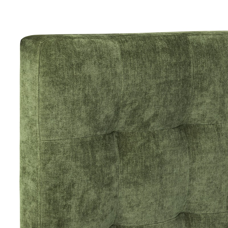 Poly & Bark Napa Fabric Headboard in Distressed Green Velvet