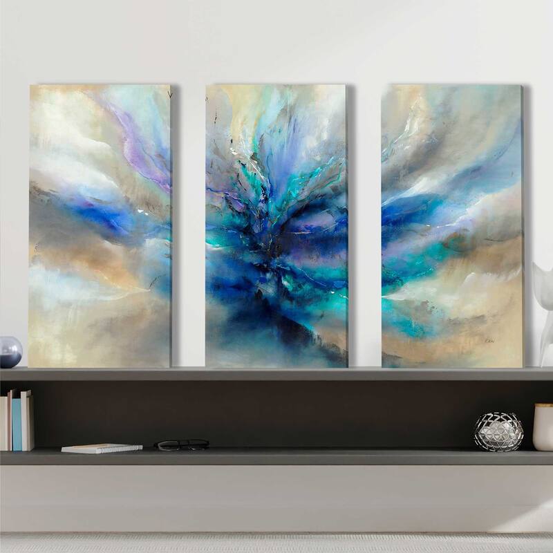 "Ocean Flicker II" by K.Nari 3 Piece Set on Canvas