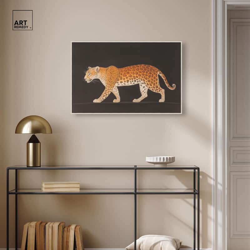 Golden Leopard Canvas by Art Remedy