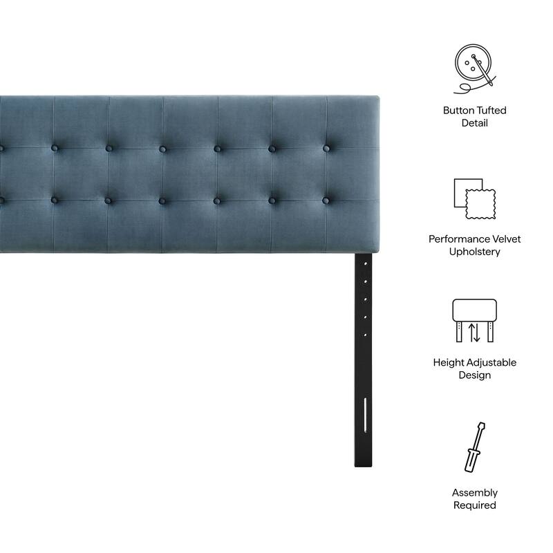 Emily Biscuit Tufted Performance Velvet Headboard