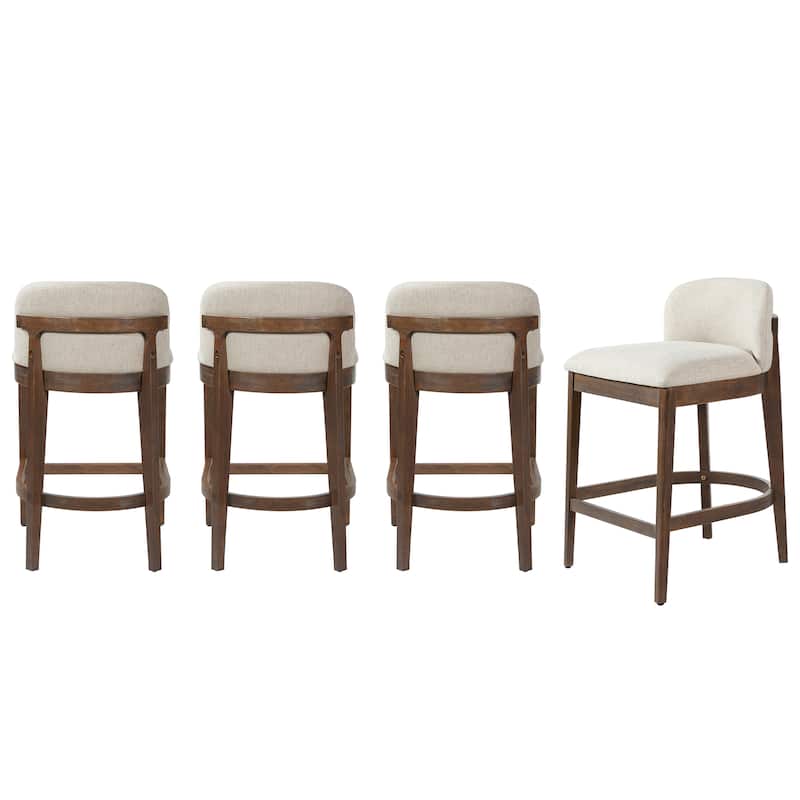 Christopher Knight Home - Calista Modern Wooden Upholstered Counter Stool