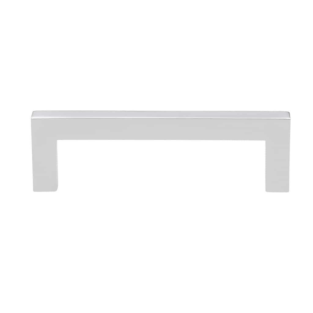 GlideRite 5-Pack 3-3/4 in. CC Polished Chrome Solid Square Bar Pulls - Polished Chrome