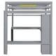 preview thumbnail 14 of 13, Full Size Loft Bed with L-shaped Desk,Wardrobe and Storage Shelves