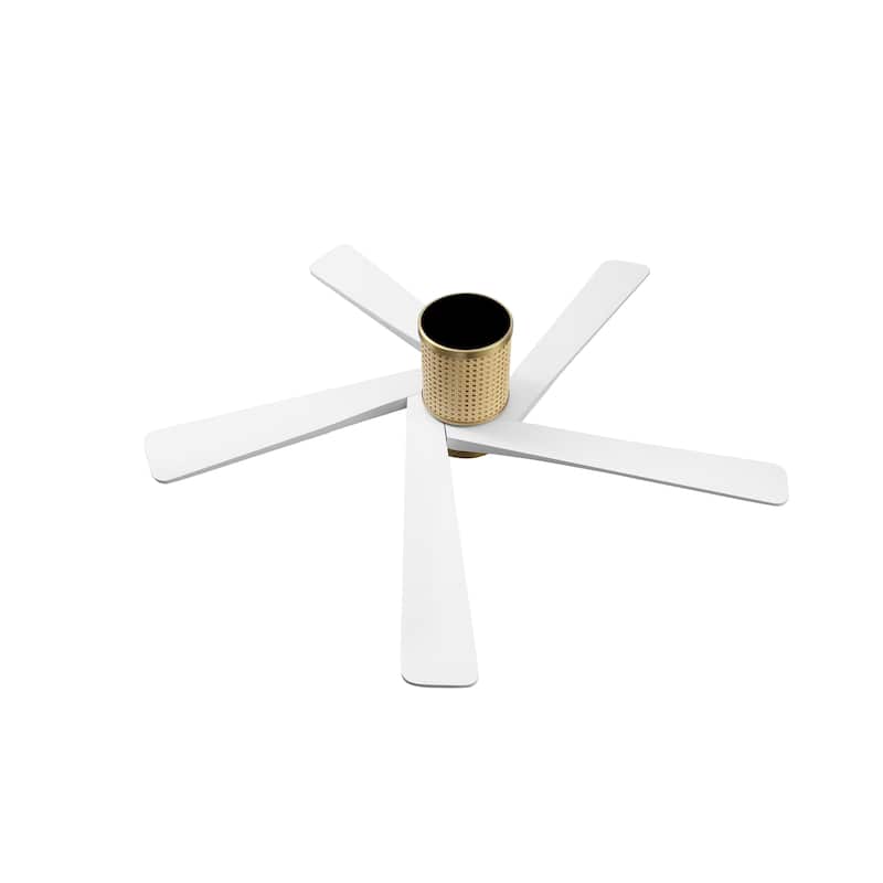 MLiAN 5 Solid Wood Blades DC Motor Indoor Downrod Flush Mount Ceiling Fan Remote Integrated LED