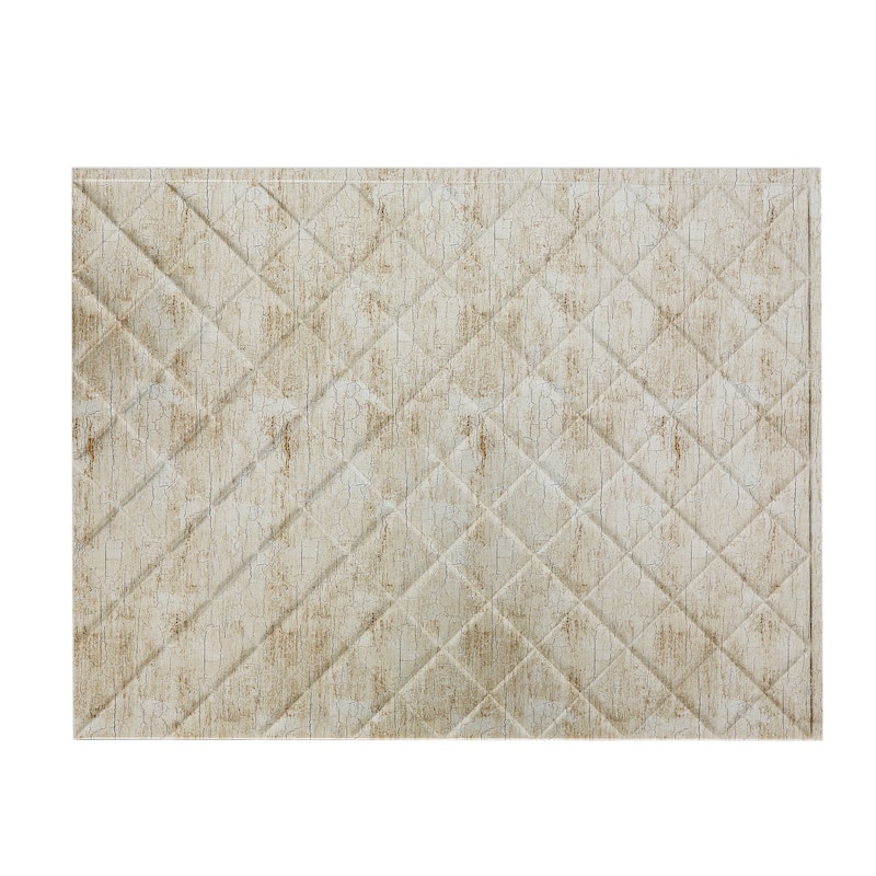 FASÄDE Quilted Decorative Vinyl Backsplash Panel - 6x6 Inch Sample - Vintage Metal