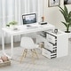 preview thumbnail 58 of 62, L-shaped executive desk With 3 Drawers for Home and Office