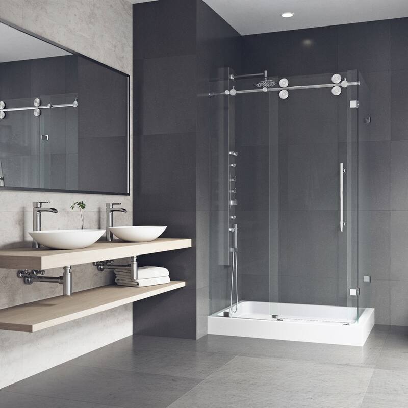 VIGO Winslow Frameless Sliding Shower Enclosure