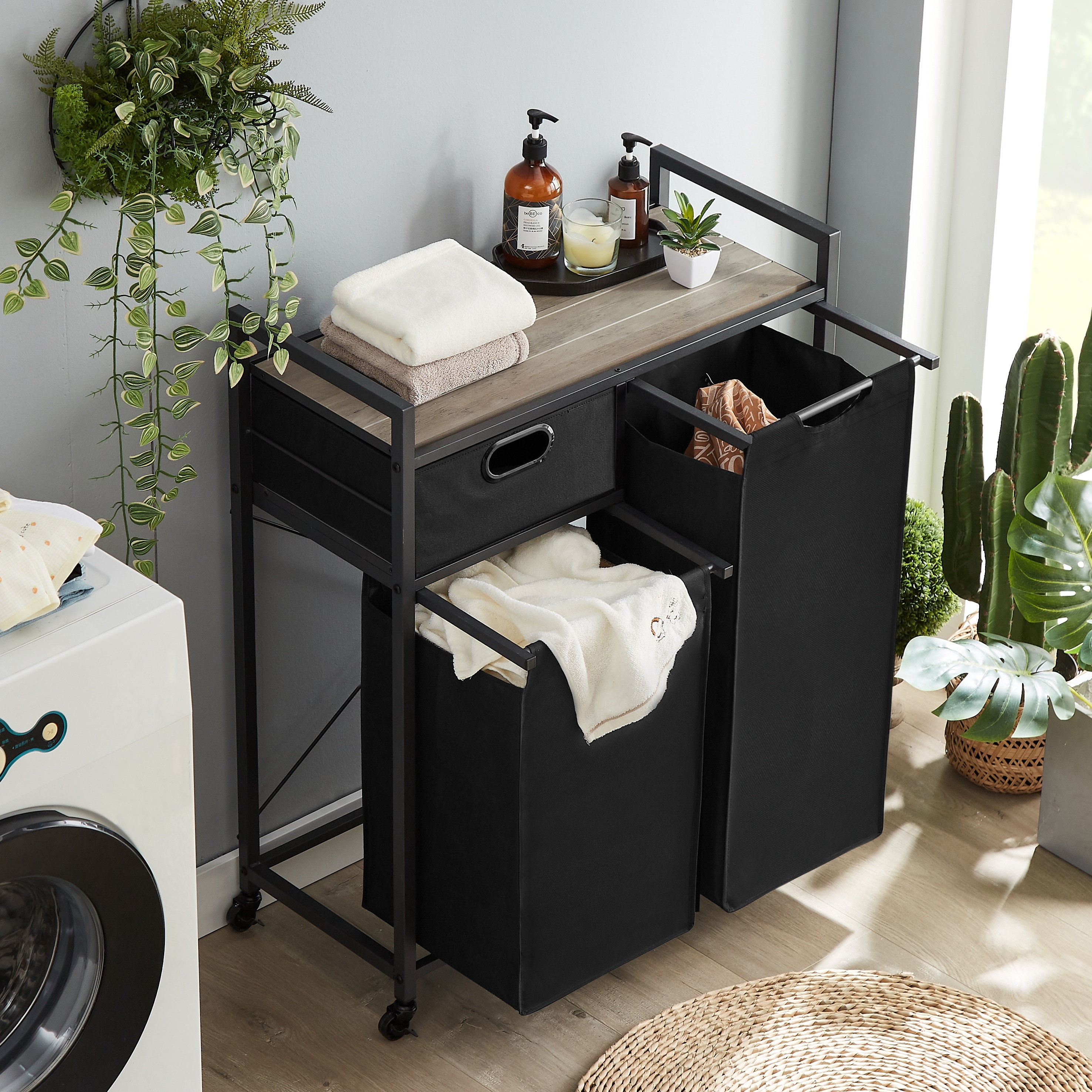 Under bed sales laundry basket