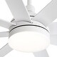 preview thumbnail 27 of 44, 65 Inch Black/White/Gold LED Ceiling Fan with Light Remote(8-Blade)
