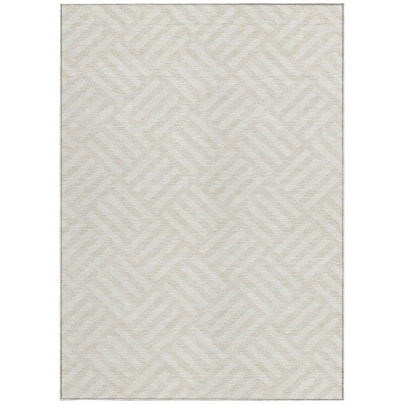 HomeRoots Geometric Transitional Rectangle Outdoor Rug