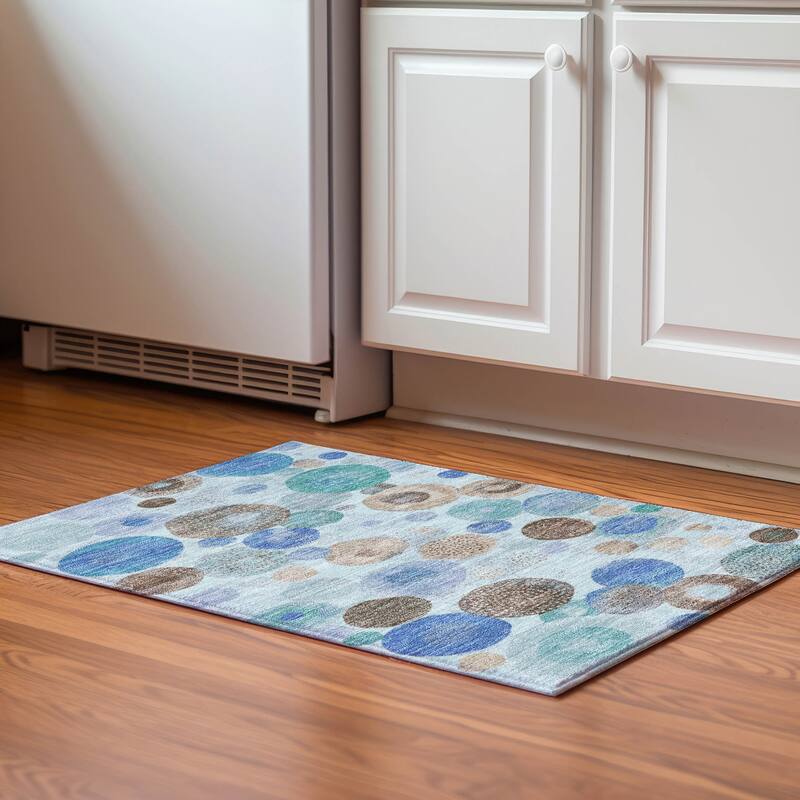 Premium Washable Super Soft Mayfield Rug - Teal - 1'8" x 2'6"