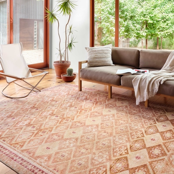 Alexander Home Isabelle Vintage Boho Diamond Area Rug. Opens flyout.