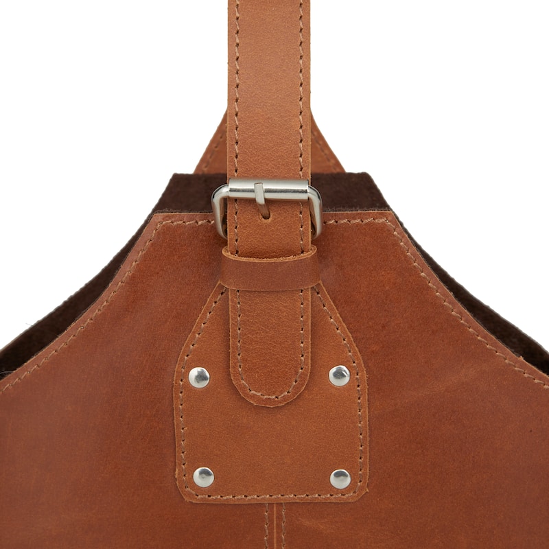 Leather 2 Bottle Wine Holder with Carrying Handle