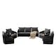 preview thumbnail 68 of 81, Rope Woven Patio Conversation Set with Swivel Chair & Settee Cushions