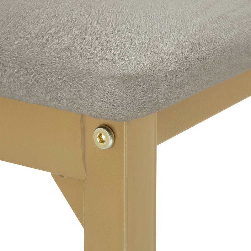 Darcy Gold Metal and Grey Dining Chair (Set of 4) by iNSPIRE Q Bold