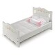 preview thumbnail 2 of 8, Badger Basket Doll Bed with Bedding and Free Personalization Kit - White Rose
