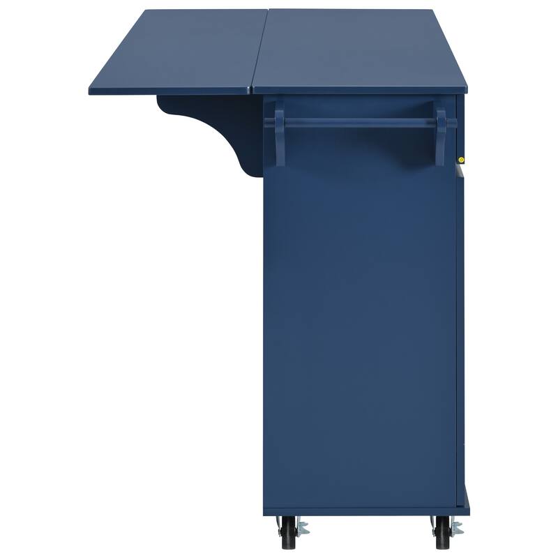 MDF Kitchen Cart with Towel Rack and Spice Rack and Drawer