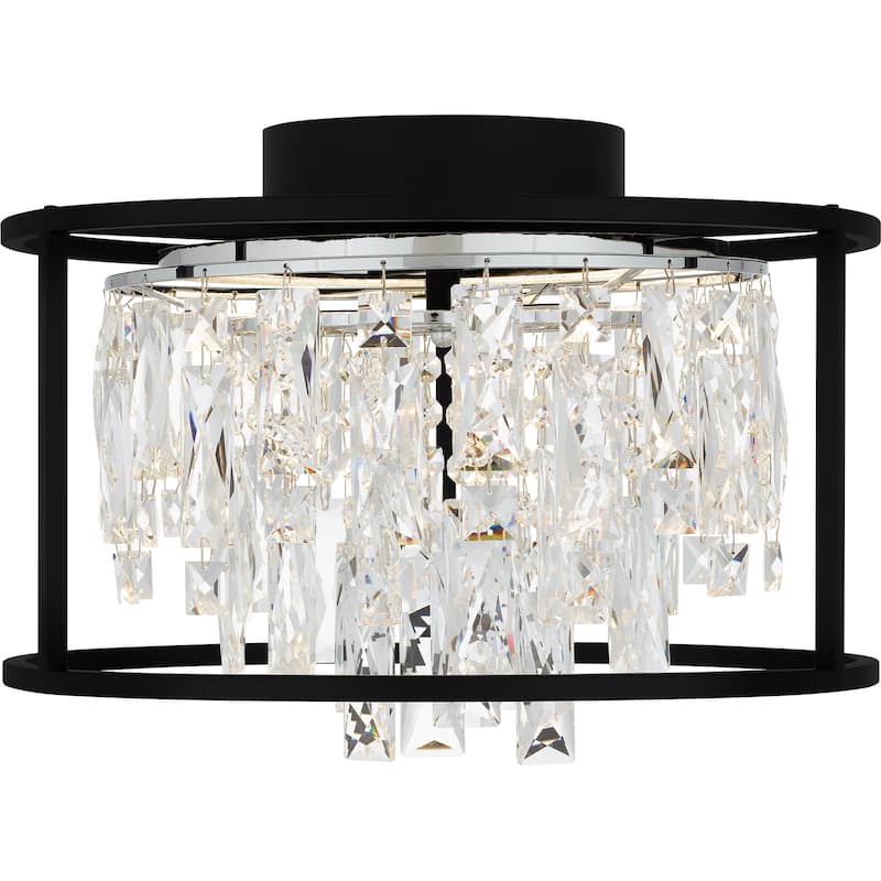 Brillance Integrated LED Matte Black Flush Mount Light