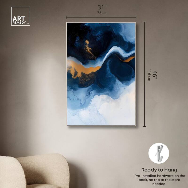 Blue Deep I Canvas by Art Remedy