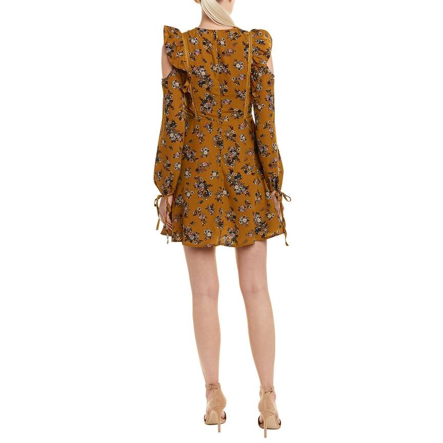 cold shoulder a line dress