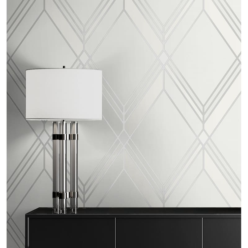 Seabrook Designs Brooklyn Diamond Nonwoven Unpasted Wallpaper