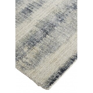 HomeRoots 5' X 8' Ivory And Blue Abstract Hand Woven Area Rug - 5' x 8 ...
