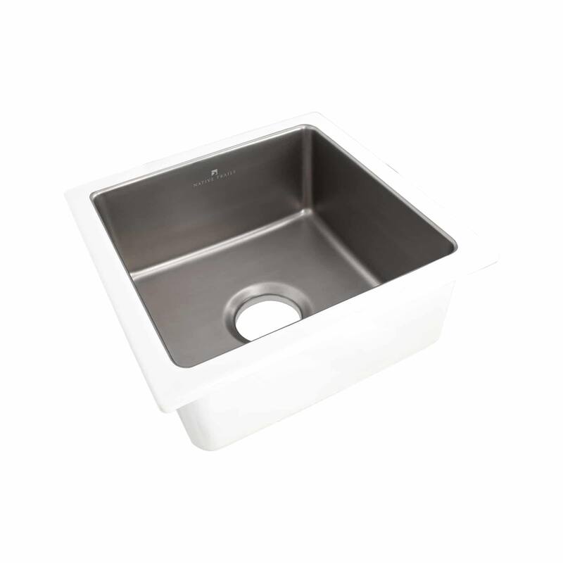 Reveler Fireclay Undermount Bar Sink - 15.75" x 15.75" x 7.5"