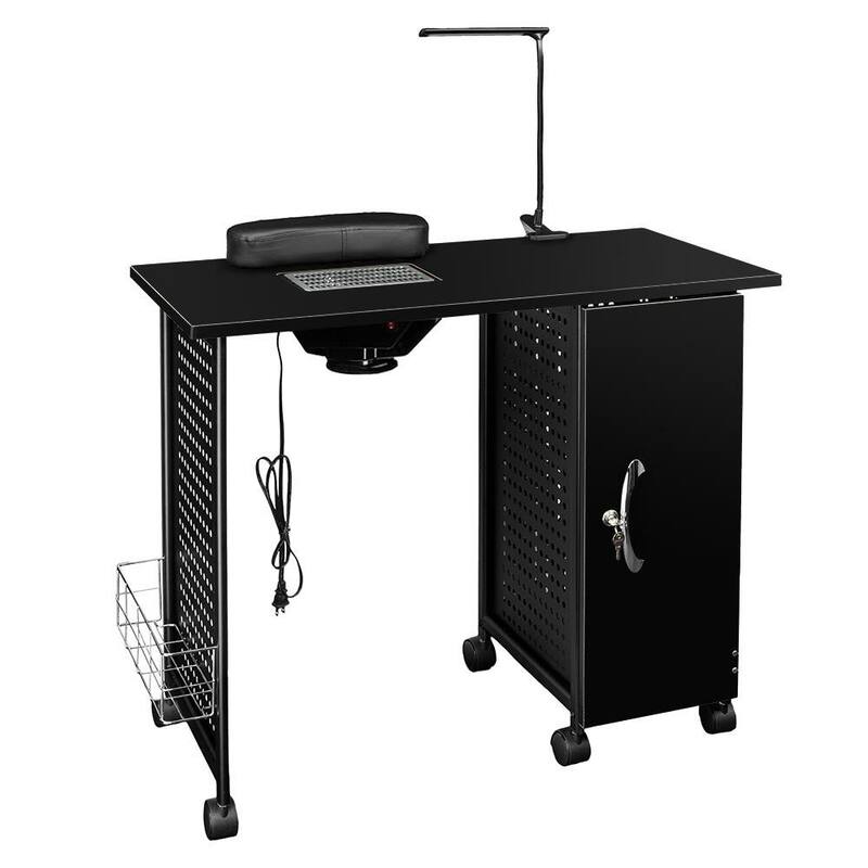 Manicure Nail Table Station Steel Frame Beauty Salon Equipment Drawer