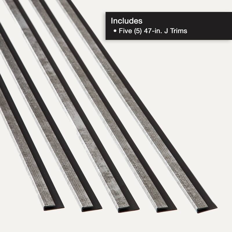 FASÄDE 47 in. Decorative Vinyl Large Profile J Trim Oil Rubbed Bronze (5 Pack) - 5 Pack
