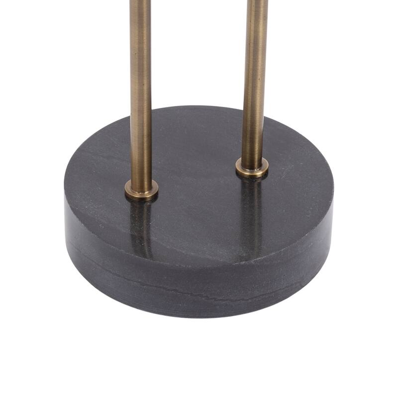 Kate and Laurel Cerullo Glass Metal and Marble Side Table