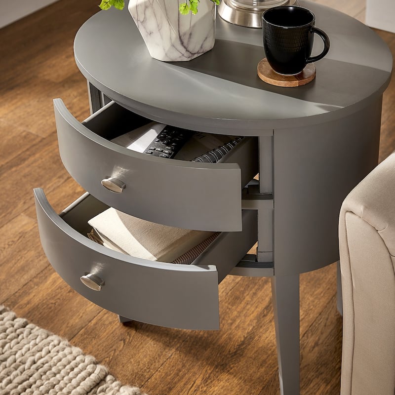 Aldine 2-drawer Oval Accent Table by iNSPIRE Q Bold