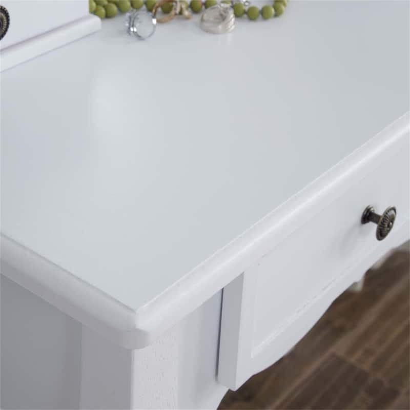 Wooden Vanity Make Up Table and Stool Set