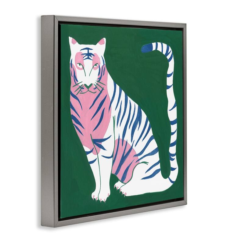 Stupell Fierce Modern Tiger Framed Floater Canvas Wall Art Design By Melissa Wang