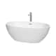 Option White, Brushed Nickel Trim & Faucet