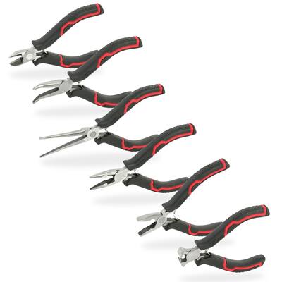6-Piece Mini Pliers Set with Soft Grip Handles