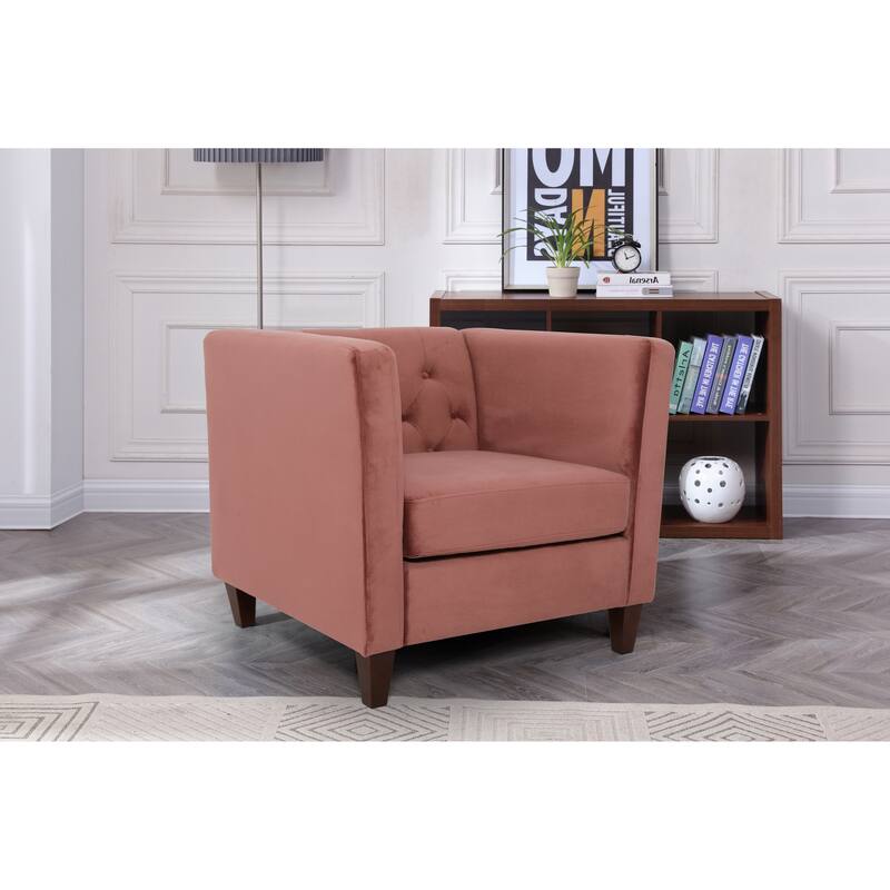 Lisette 33.07'' Velvet Square Arm Chair
