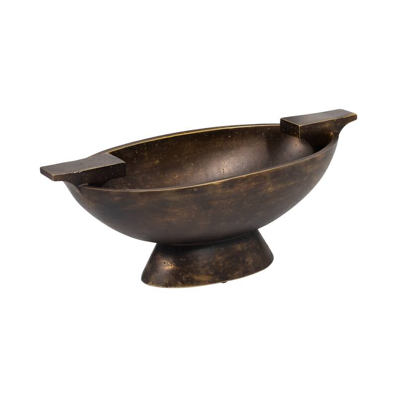 Sagebrook Home 20" Primia Decor Bowl, Bronze, 7"H - 20" x 9" x 7"